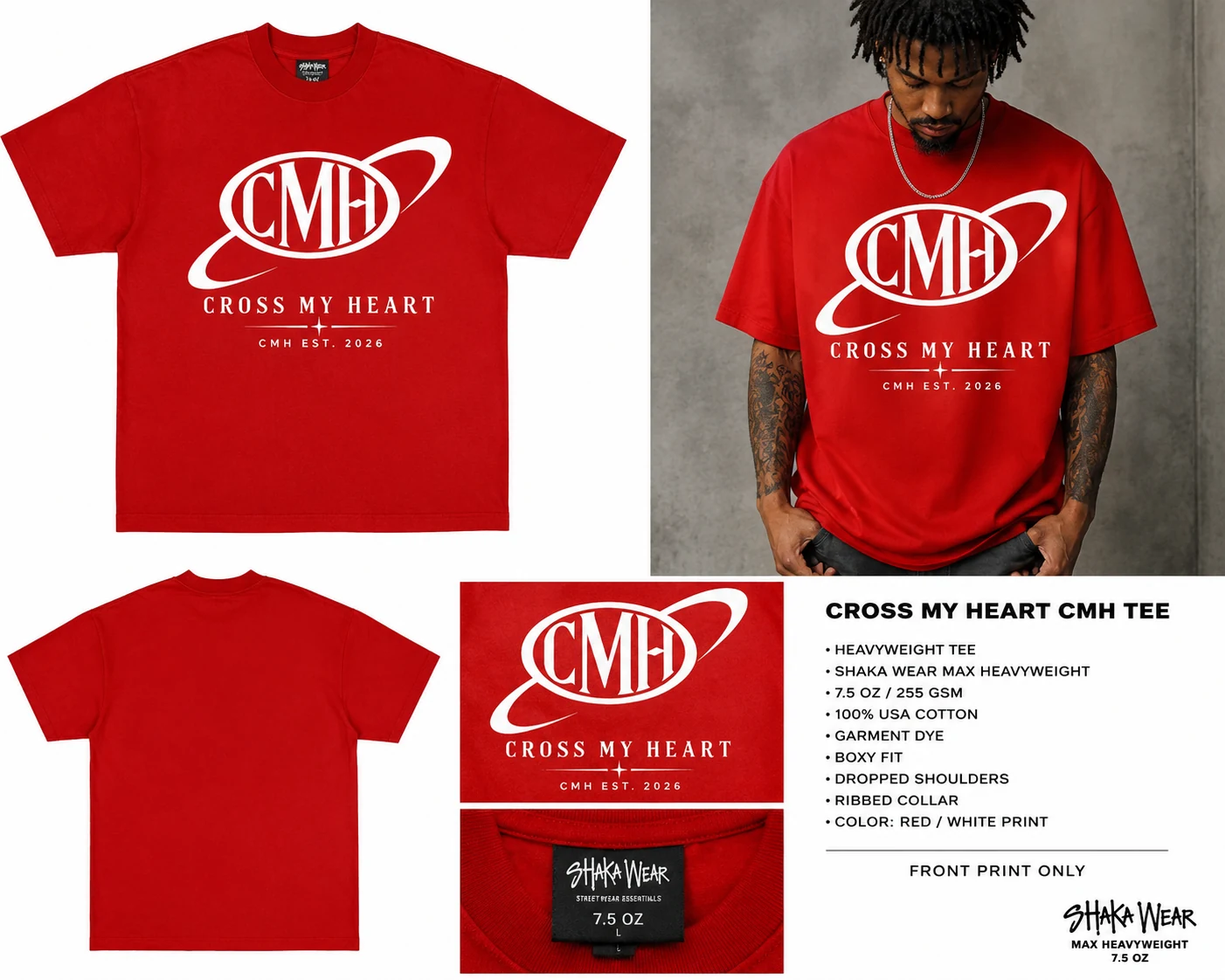 Cross My Heart T-shirt mockup